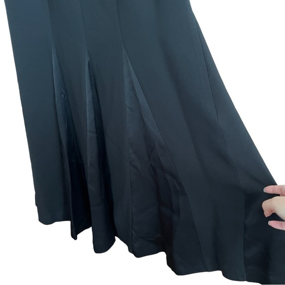 Vintage Andrea Polizzi Black Lace-Up Back Trumpet Mermaid Formal Maxi Dress Sz 6 - Picture 5 of 12